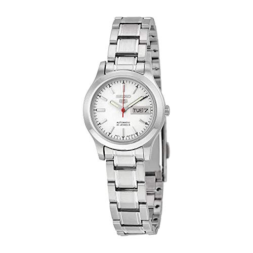 Product Cover Seiko Women's SYMD87 Seiko 5 Automatic Light Silver Dial Stainless Steel Watch