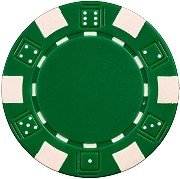 Product Cover DA VINCI 50 Clay Composite Dice Striped 11.5 Gram Poker Chips, Green