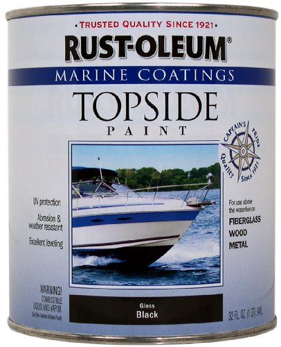 Product Cover Rust-Oleum, Black, 207006 Marine Topside Paint, 1-Quart
