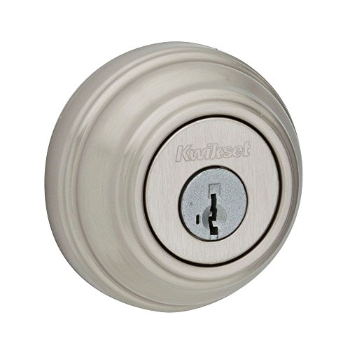 Product Cover Kwikset 985 Double Cylinder Deadbolt featuring SmartKey in Satin Nickel