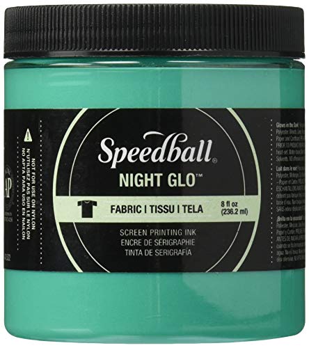 Product Cover Speedball Art Products Night Glow Fabric Screen Printing Ink, 8oz, Green
