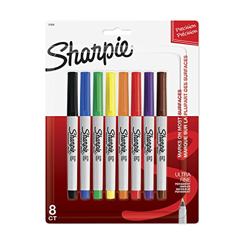 Product Cover Sharpie 37600PP Permanent Markers, Ultra Fine Point, Classic Colors, 8 Count