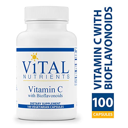 Product Cover Vital Nutrients - Vitamin C with Bioflavonoids - Vitamin C and Bioflavonoid Formula - 100 Vegetarian Capsules per Bottle