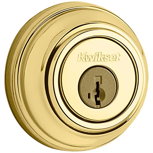 Product Cover Kwikset 985 Double Cylinder Deadbolt Featuring SmartKey in Polished Brass