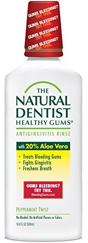 Product Cover The Natural Dentist Healthy Gums  Antigingivitis Mouthwash to Prevent and Treat Bleeding Gums and Fight the Gum Disease Gingivitis - Peppermint Twist flavor 16.9 fl oz (500 ml)