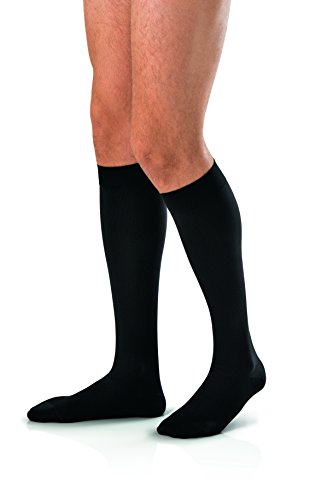 Product Cover JOBST forMen Knee High 30-40 mmHg Ribbed Dress Compression Socks, Closed Toe, X-Large Full Calf, Black