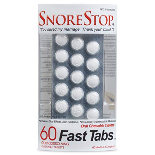 Product Cover SnoreStop FastTabs 60 Count Anti-Snore Remedy Stop Snoring Tablets Device-Free