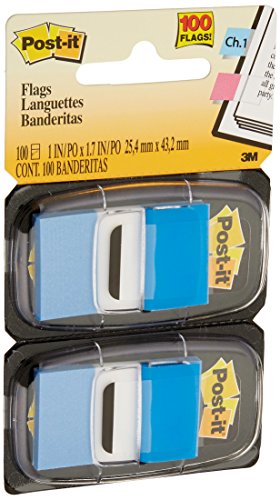 Product Cover Post-it Flags Value Pack, Blue, 1 in. Wide, 50/Dispenser, 12 Dispensers/Pack, (680-BE12)