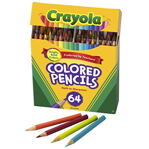 Product Cover Crayola Mini Colored Pencils in Assorted Colors, Coloring Supplies for Kids, 64ct