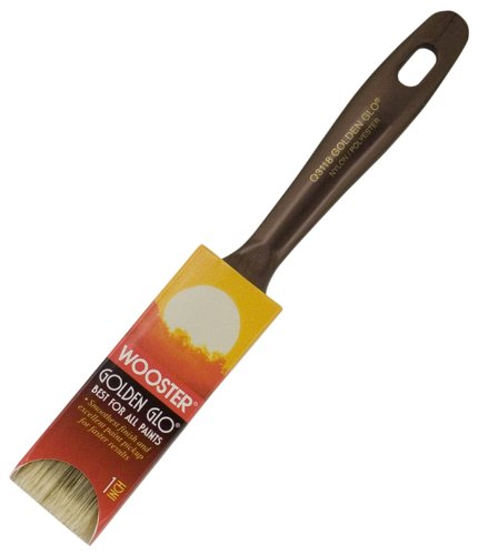 Product Cover Wooster Brush Q3118-1 En Glo Q3118 Wall Brush, 8-3/4 in Oal, 1 in Width, Chiseled Nylon and Polyester Blend, 1-Inch, Gold