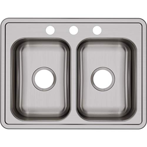 Product Cover Dayton D225193 Equal Double Bowl Top Mount Stainless Steel Sink