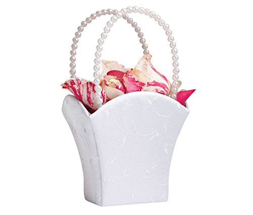 Product Cover Lillian Rose White Elegant Wedding Flower Girl Basket