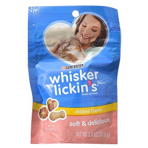 Product Cover Whisker Lickin's Soft & Delicious Chicken Flavor Cat Treats, 3-Ounce Pouch, Pack of 10