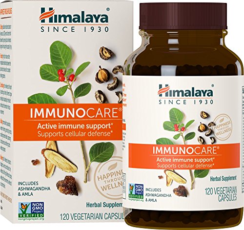 Product Cover Himalaya ImmunoCare with Amla and Ginger for Active Immune Support and Cellular Defense, 840 mg, 120 Capsules, 1 Month Supply