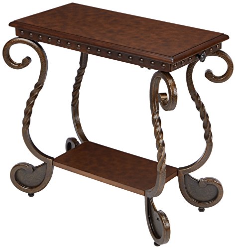Product Cover Signature Design by Ashley - Rafferty Traditional Chairside End Table, Antique Dark Brown