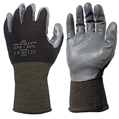 Product Cover 12 Pack - SHOWA Atlas 370 Black Work Gloves - Large