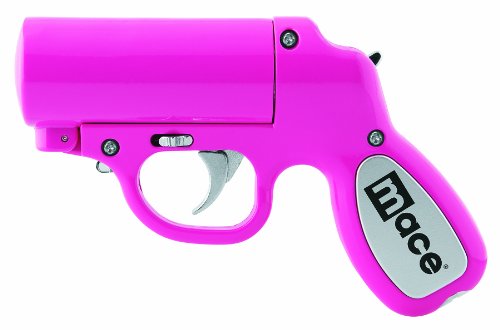 Product Cover Mace Brand Self Defense Pepper Spray Gun with Strobe LED to Aim and Distract Threats, Police Strength Mace with UV Dye, 20' Spray, 28 Grams, 6.5