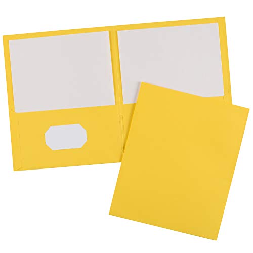 Product Cover Avery 47992 Two-Pocket Folder, 40-Sheet Capacity, Yellow (Box of 25)