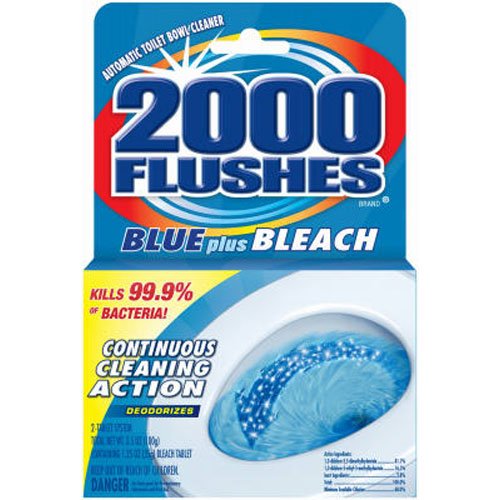Product Cover 2000 Flushes Blue Plus Bleach Automatic Toilet Bowl Cleaner, 3.5 OZ
