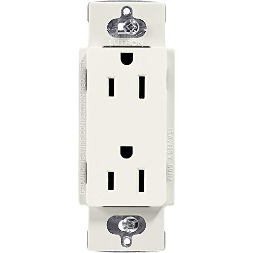 Product Cover Lutron SCR-15-BI Satin Colors 15A Electrical Socket Duplex Receptacle, Biscuit