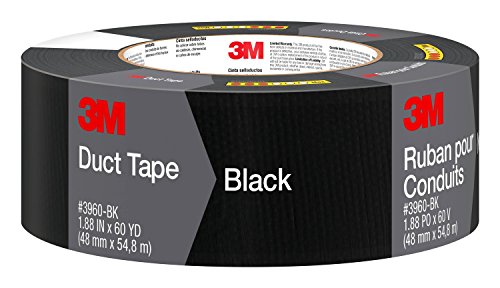 Product Cover 3M Black Duct Tape, 3960-BK, 1.88 Inches by 60 Yards