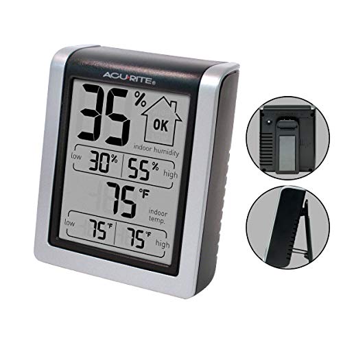 Product Cover AcuRite 00613 Indoor Thermometer & Hygrometer with Humidity Gauge, 3
