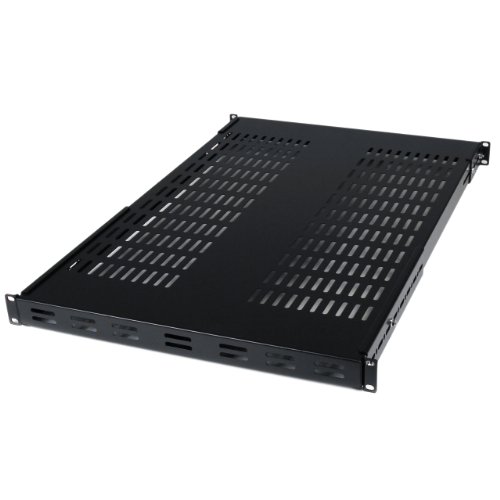 Product Cover StarTech.com 1U Adjustable Vented Server Rack Mount Shelf - 175lbs - 19.5 to 38in Deep Universal Tray for 19