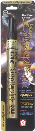Product Cover Sakura Of America Pen-Touch Metallic Marker Medium Point 2mm: Gold Ink