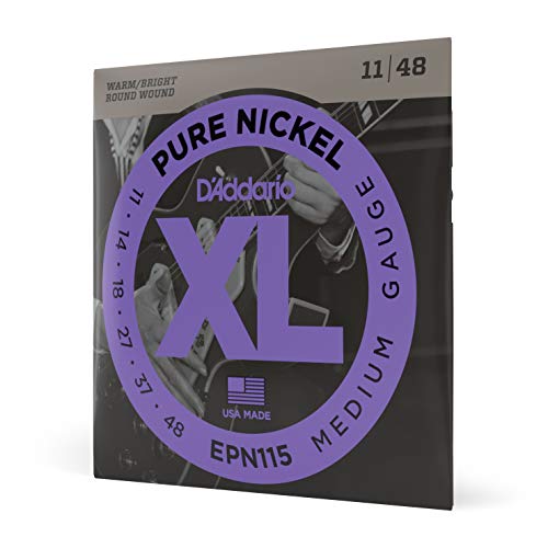 Product Cover D'Addario EPN115 Pure Nickel Electric Guitar Strings, Blues/Jazz Rock, 11-48
