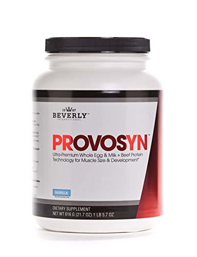 Product Cover PROVOSYN. The Original Ultra-Premium Whole Egg, Milk (Casein + whey) and Beef Protein Powder for Faster Muscle Building + Recovery. Perfect for Hard gainers. Delicious Vanilla Flavor, 616 g