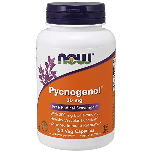 Product Cover Now Supplements, Pycnogenol 30 mg (a Unique Combination of Proanthocyanidins from French Maritime Pine) with 300 mg Bioflavonoids, 150 Veg Capsules