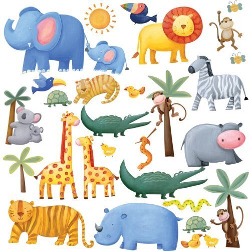 Product Cover RoomMates RMK1136SCS Jungle Adventure Peel and Stick Wall Decals