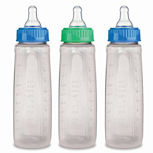Product Cover Gerber First Essential Clear View Plastic Nurser With Latex Nipple, BPA Free, Assorted Colors, 3 Pack