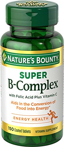 Product Cover Nature's Bounty Super B Complex w/Folic Acid plus Vitamin C, 150 Count