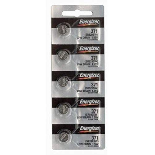 Product Cover Energizer 370 Button Cell Silver Oxide SR920W Watch Battery Pack of 5 Batteries