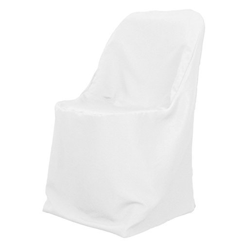 Product Cover White Wedding Reception Folding Style Chair Covers (set of 10) by All in One Weddings