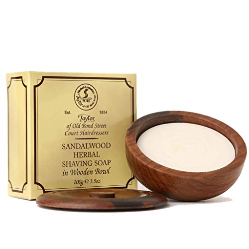 Product Cover Taylor of Old Bond Street Sandalwood Shaving Soap in a Wooden Bowl, 3.5 oz.