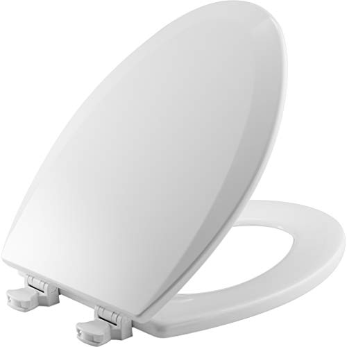 Product Cover BEMIS 1500EC 000 Toilet Seat with Easy Clean & Change Hinges, ELONGATED, Durable Enameled Wood, White