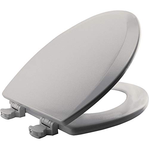 Product Cover BEMIS 1500EC 062 Toilet Seat with Easy Clean & Change Hinges, ELONGATED, Durable Enameled Wood, Ice Grey