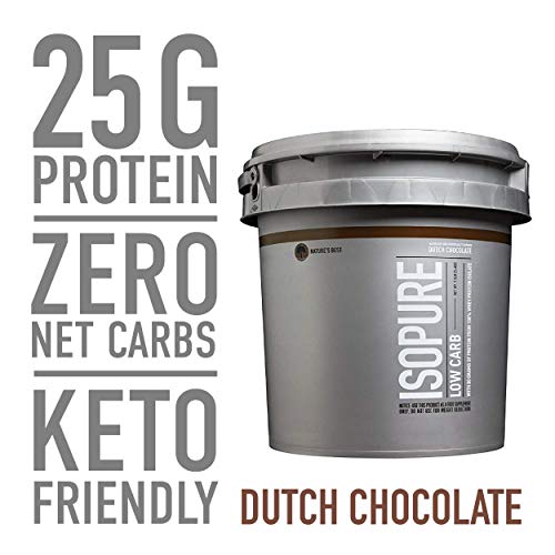 Product Cover Isopure Low Carb, Keto Friendly Protein Powder, 100% Whey Protein Isolate, Flavor: Dutch Chocolate, 7.5 Pounds