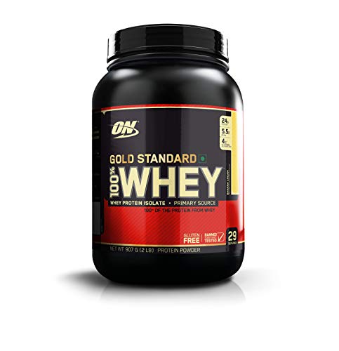 Product Cover Optimum Nutrition (ON) Gold Standard 100% Whey Protein Powder - 2 lbs, 907 g (Banana Cream)