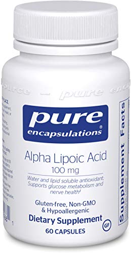 Product Cover Pure Encapsulations - Alpha Lipoic Acid 100 mg - Hypoallergenic Water- and Lipid-Soluble Antioxidant Supplement - 60 Capsules