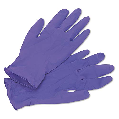 Product Cover Halyard Health 55082 Model KC500 Nitrile Powder Free Exam Gloves, Disposable, Medium, Purple (Pack of 100)