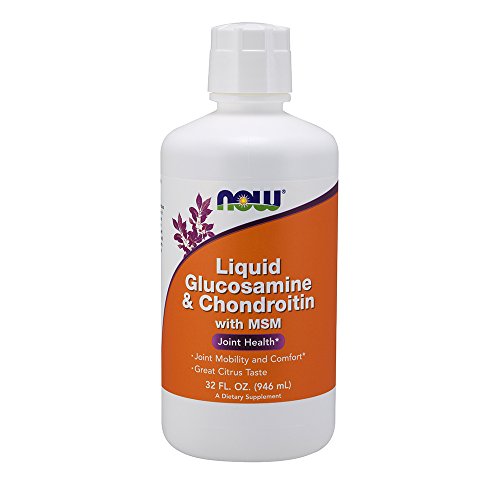 Product Cover NOW Supplements, Glucosamine & Chondroitin with MSM, Citrus Flavor, Liquid 32-Ounce