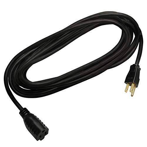 Product Cover Coleman Cable 023068808 16/3 Vinyl Outdoor Extension Cord, 15-Foot, Black