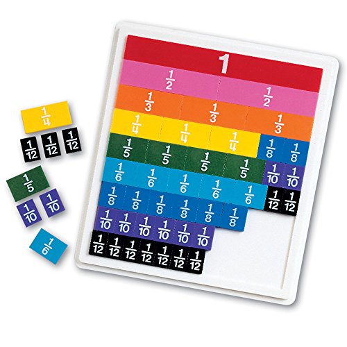 Product Cover Learning Resources LER0615 Rainbow Fraction Tiles with Tray