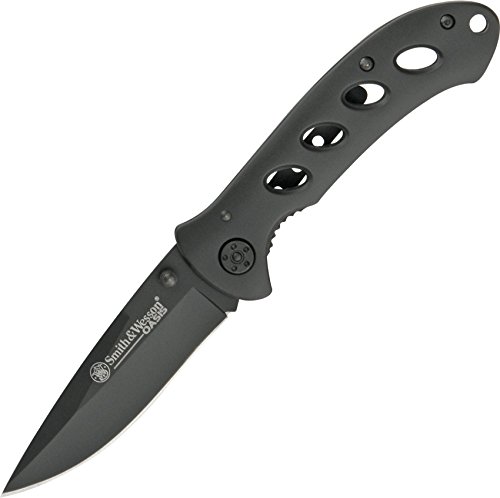 Product Cover SMITH & WESSON Oasis SW423B 7.5in S.S. Folding Knife with a 3.2in Drop Point Blade and Titanium Coated Handle for Outdoor, Tactical, Survival and EDC