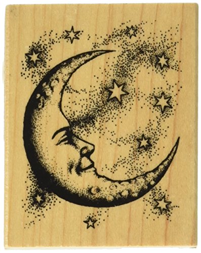 Product Cover Inkadinkado Mounted Rubber Stamp-Crescent Moon 2.5-Inchx2-Inch