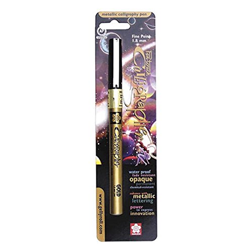 Product Cover Sakura SAK47381 Blister Card Pen Touch Calligrapher Marker Pen, Gold