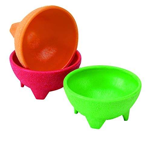 Product Cover IMUSA USA MEXI-2001 Plastic Salsa Dishes 3-Piece, Red, Orange, Green